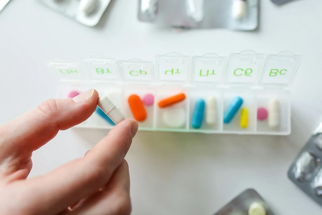 Prescription medications and pill organizer